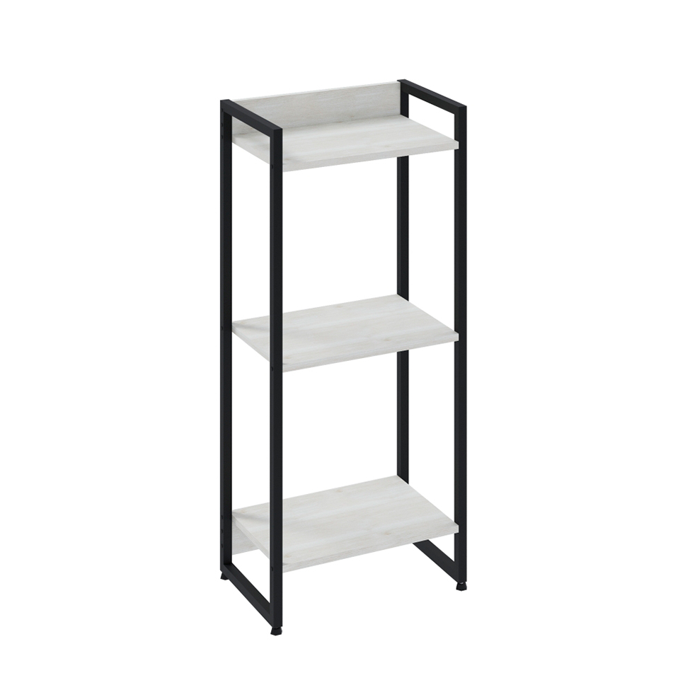 Estante Studio Snow e Preta 104 cm