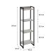 Estante Studio Snow e Preta 146 cm