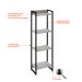 Estante Studio Snow e Preta 146 cm