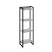 Estante Studio Snow e Preta 146 cm