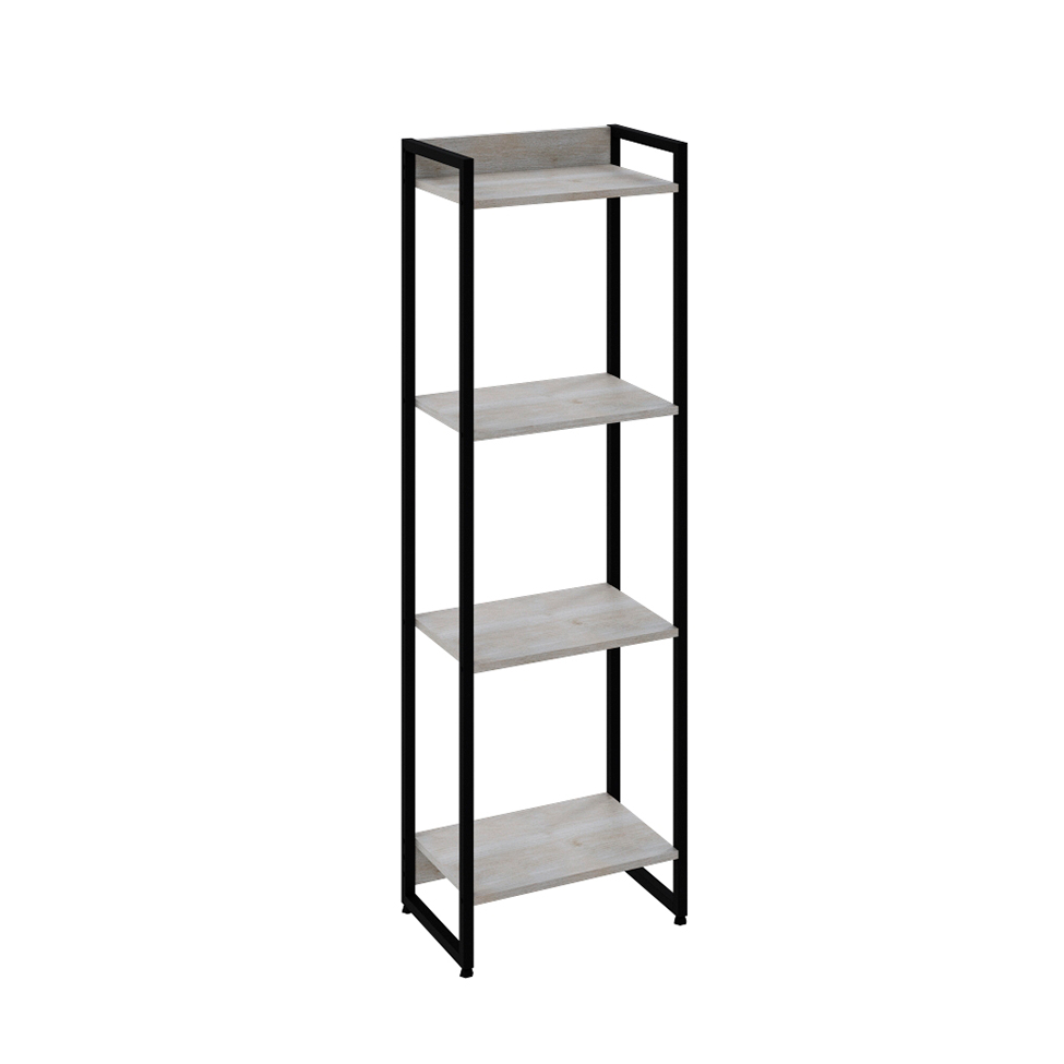 Estante Studio Snow e Preta 146 cm