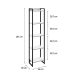 Estante Studio Snow e Preta 187 cm