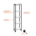 Estante Studio Snow e Preta 187 cm