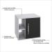 Gabinete de Banheiro Soft 1 PT Branco Chess e Ônix 50 cm