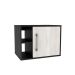 Gabinete de Banheiro Soft 1 PT Ônix e Snow 60 cm