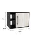 Gabinete de Banheiro Soft 1 PT Ônix e Snow 60 cm