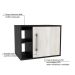 Gabinete de Banheiro Soft 1 PT Ônix e Snow 60 cm