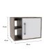 Gabinete de Banheiro Soft 1 PT Carvalho Dark e Branco Chess 60 cm