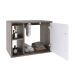Gabinete de Banheiro Soft 1 PT Carvalho Dark e Branco Chess 60 cm