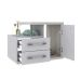 Gabinete de Banheiro com Cuba Aria 41 Wood 1 PT 2 GV Branco e Snow
