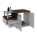 Gabinete de Banheiro com Cuba Aria 41 Wood 2 PT 1 GV Branco Chess e Carvalho Dark