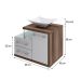 Gabinete de Banheiro com Cuba L38 Wood 1 PT 2 GV Branco e Nogal