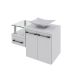 Gabinete de Banheiro com Cuba L38 Wood 2 PT 1 GV Branco Chess
