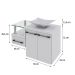 Gabinete de Banheiro com Cuba L38 Wood 2 PT 1 GV Branco Chess