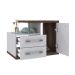 Gabinete de Banheiro com Cuba R35 Wood 1 PT 2 GV Branco e Nogal