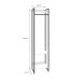 Guarda-Roupa Closet Studio Branco e Preto 45 cm