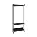 Guarda-Roupa Closet Studio Ônix e Preto 80 cm