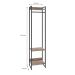 Guarda-Roupa Closet Studio Carvalho Dark e Preto 45 cm