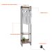 Guarda-Roupa Closet Studio Carvalho Dark e Preto 45 cm