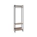 Guarda-Roupa Closet Studio Carvalho Dark e Preto 60 cm