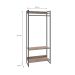 Guarda-Roupa Closet Studio Carvalho Dark e Preto 80 cm