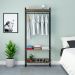 Guarda-Roupa Closet Studio Carvalho Dark e Preto 80 cm