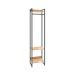 Guarda-Roupa Closet Studio Carvalho e Preto 45 cm