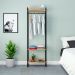 Guarda-Roupa Closet Studio Carvalho e Preto 60 cm