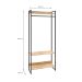 Guarda-Roupa Closet Studio Carvalho e Preto 80 cm