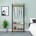 Guarda-Roupa Closet Studio Carvalho e Preto 80 cm