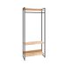 Guarda-Roupa Closet Studio Carvalho e Preto 80 cm