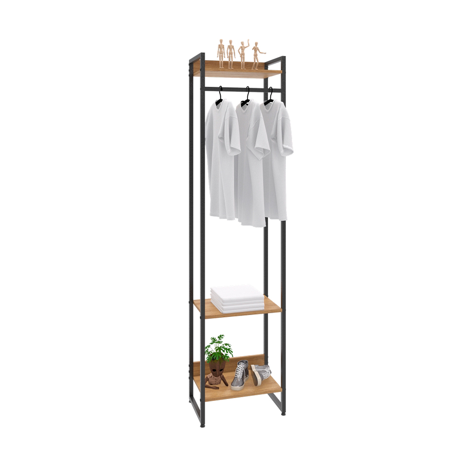 Guarda-Roupa Closet Studio Mel e Preto 45 cm