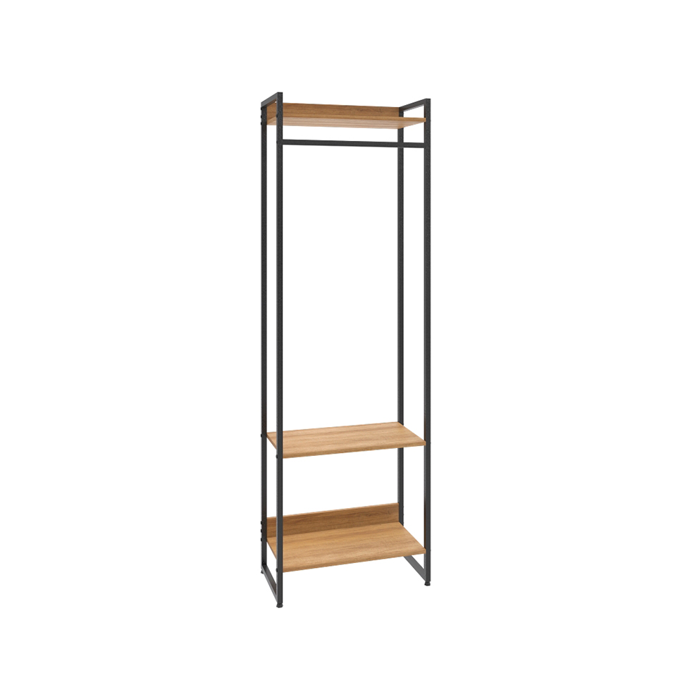 Guarda-Roupa Closet Studio Mel e Preto 60 cm