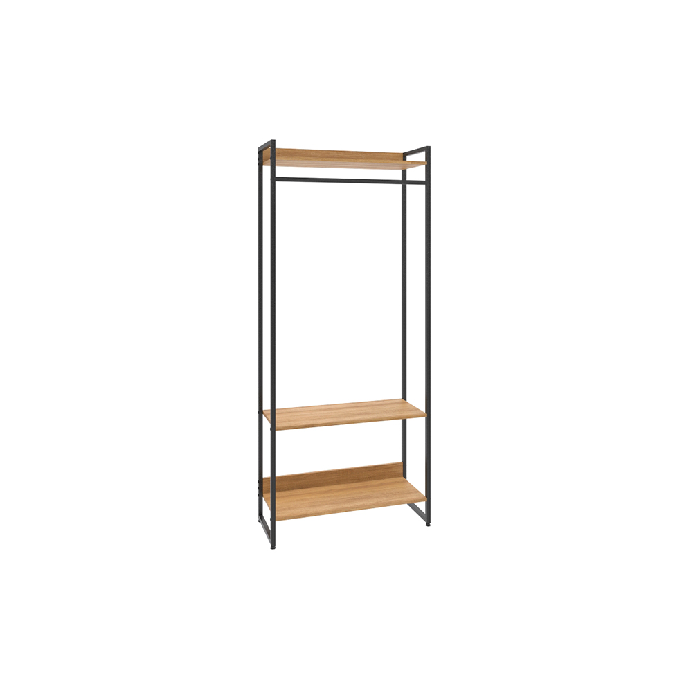 Guarda-Roupa Closet Studio Mel e Preto 80 cm