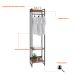 Guarda-Roupa Closet Studio Nogal e Preto 45 cm