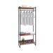 Guarda-Roupa Closet Studio Nogal e Preto 80 cm