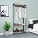 Guarda-Roupa Closet Studio Nogal e Preto 80 cm