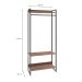 Guarda-Roupa Closet Studio Nogal e Preto 80 cm