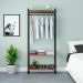 Guarda-Roupa Closet Studio Nogal e Preto 80 cm