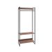 Guarda-Roupa Closet Studio Nogal e Preto 80 cm