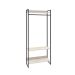 Guarda-Roupa Closet Studio Snow e Preto 80 cm