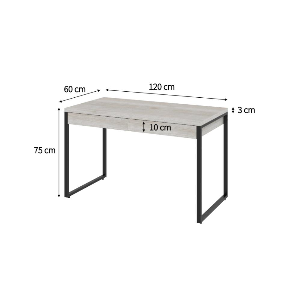 Mesa de Escritório Kuadra 2 GV Bege 120 cm