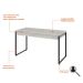 Mesa de Escritório Kuadra 2 GV Bege 135 cm