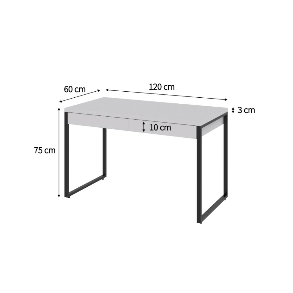 Mesa de Escritório Kuadra 2 GV Branca 120 cm