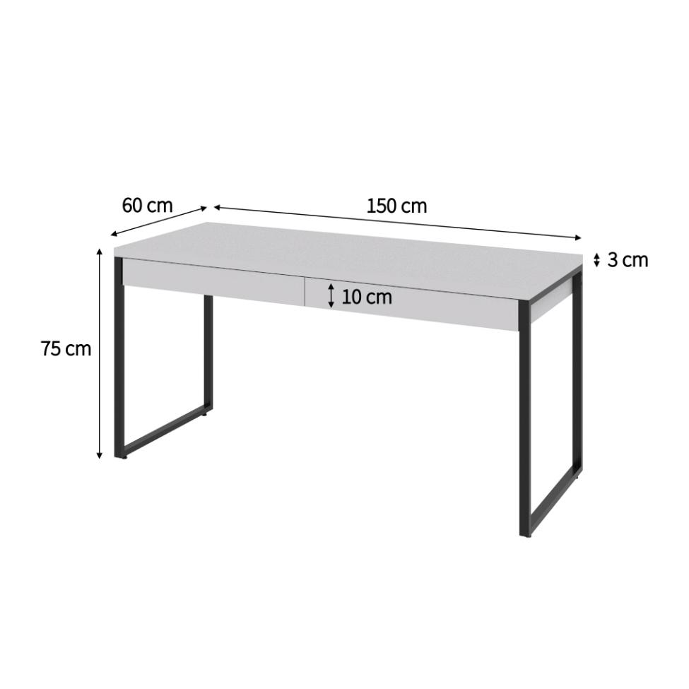Mesa de Escritório Kuadra 2 GV Branca 150 cm
