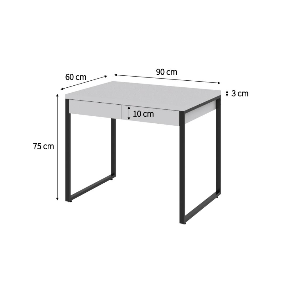 Mesa de Escritório Kuadra 2 GV Branca 90 cm