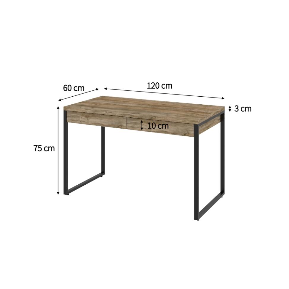 Mesa de Escritório Kuadra 2 GV Carvalho 120 cm