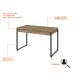 Mesa de Escritório Kuadra 2 GV Carvalho 120 cm
