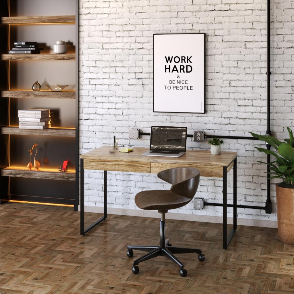Mesa de Escritório Kuadra 2 GV Carvalho 135 cm