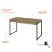 Mesa de Escritório Kuadra 2 GV Carvalho 135 cm